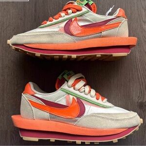 Nike Orange and Maroon Sneakers